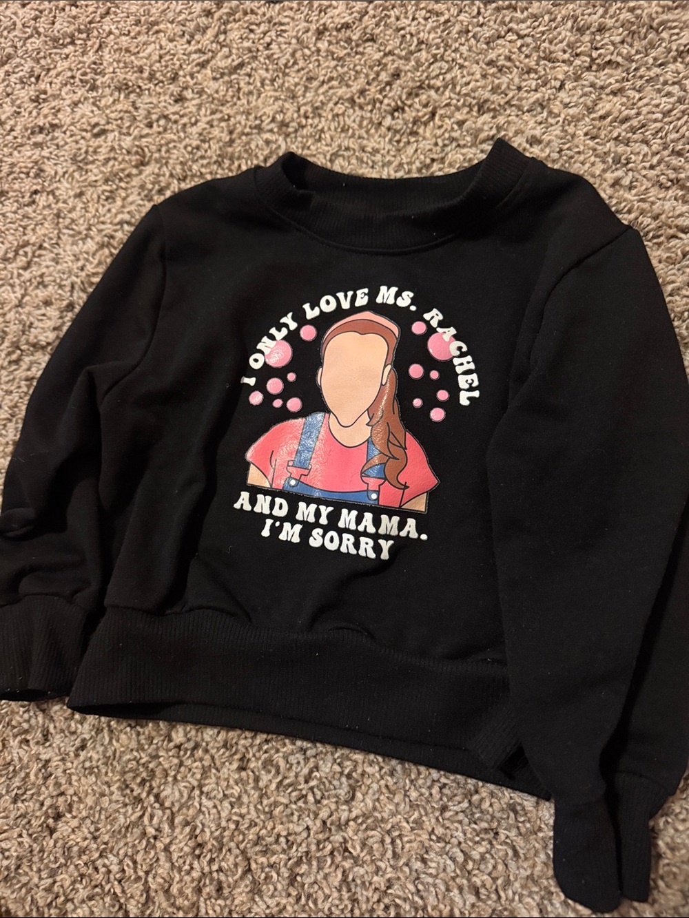 Black Kids Graphic Sweatshirt - "Only Love Ms. Rachel"